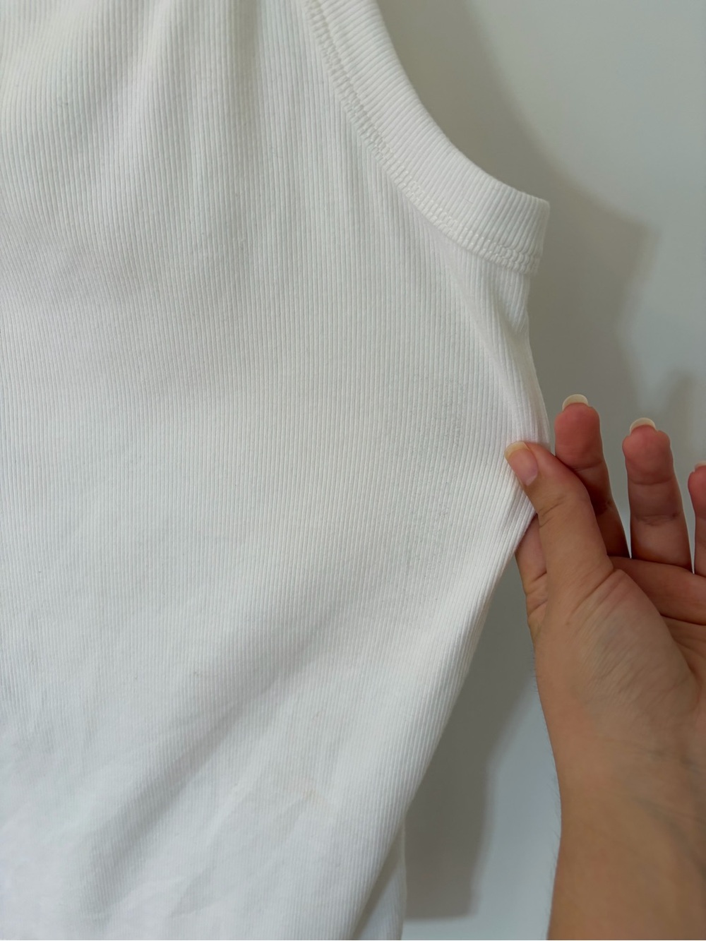 Old Navy Slim Fit Everyday White Ribbed Tank Top - Classic Women's Camisole XL - Picture 3 of 5